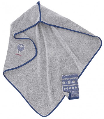 GREY HOODED TOWEL Sucre Orge