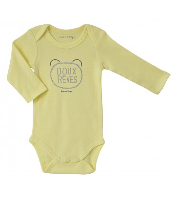 YELLOW/PRINTED BABY 2 BODIES SET Sucre Orge