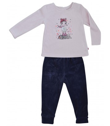 DARK GREY/PINK GIRL PYJAMAS 2/8 YEARS Sucre Orge