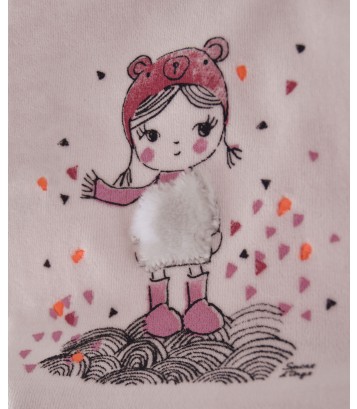 DARK GREY/PINK GIRL PYJAMAS 2/8 YEARS Sucre Orge