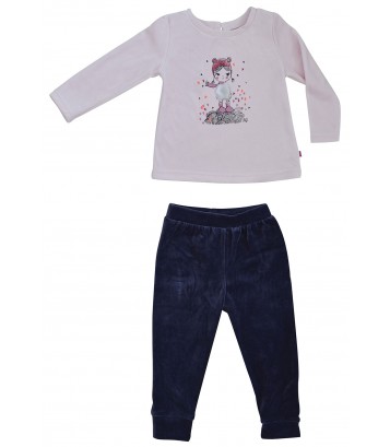 DARK GREY/PINK GIRL PYJAMAS 2/8 YEARS Sucre Orge