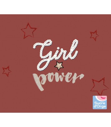 "GIRL POWER" RED GIRL SWEAT SHIRT Sucre Orge