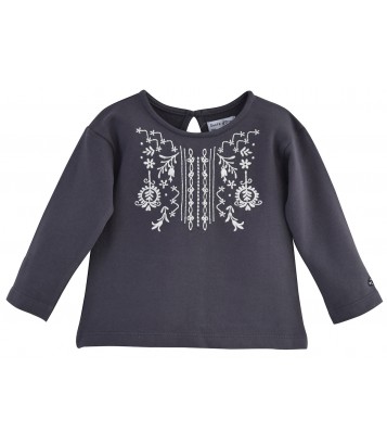 "BEST DAY" DARK GREY GIRL SWEAT SHIRT Sucre Orge