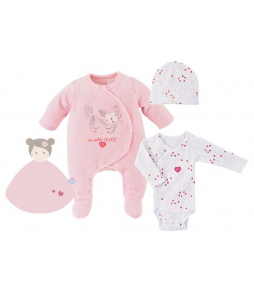 Kit De Naissance Bebe Fille De Couleur Rose Vetement Bebe Sucre D Orge