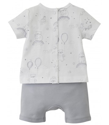 BABY BOY GREY SHORTS + WHITE T-SHIRT Sucre Orge
