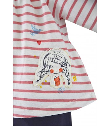 BABY TUNIC + SHORT TROUSERS "LOVELY GIRL" Sucre Orge
