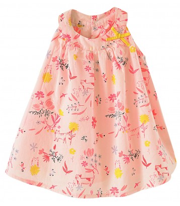 BABY PRINTED DRESS "FLEURS SAUVAGES" Sucre Orge