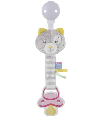 Cat Grey Dummy Holder The Neutrals Toys
