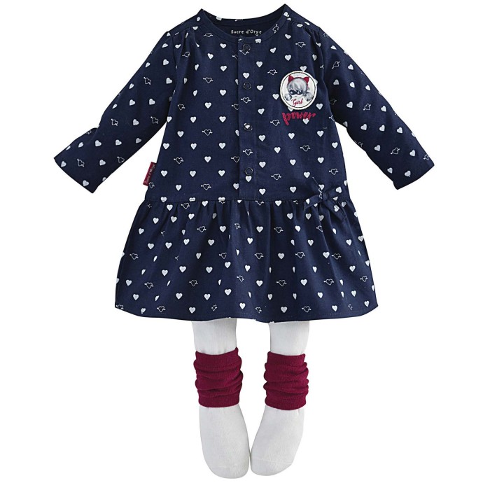 baby girl dress and tights
