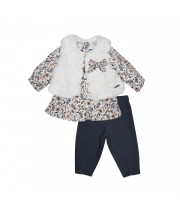TUNIC JEGGING GILET SS MCHES PERLE Sucre Orge