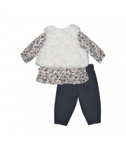 TUNIC JEGGING GILET SS MCHES PERLE Sucre Orge