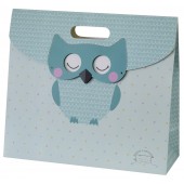TURQUOISE BLUE "HIBOU" BAG GIFT SUCRE D ORGE