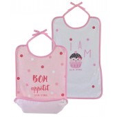 PINK 2 BIBS SET