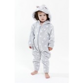 GREY HOODED OVERALL 2/8 YEARS