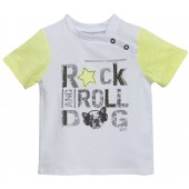 WHITE/ANIS GREEN T-SHIRT