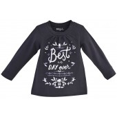 "BEST DAY" DARK GREY GIRL T-SHIRT
