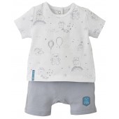 BABY BOY GREY SHORTS + WHITE T-SHIRT