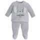 GREY 2-PIECES BABY SLEEPSUIT Sucre Orge