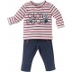 BOY NAVY BLUE/STRIPED RED TROUSERS SET Sucre Orge