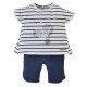 NAVY BLUE STRIPED SHORTS SET Sucre Orge