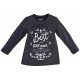 "BEST DAY" DARK GREY GIRL T-SHIRT Sucre Orge