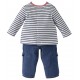 BABY DENIM TROUSERS + STRIPED T-SHIRT Sucre Orge