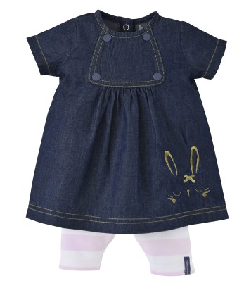 STRIPED PINK DRESS + LEGGINGS Sucre Orge