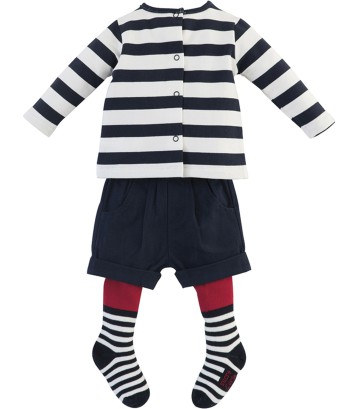 SHORTS 3 PIECES SET NAVY BLUE/RED Sucre Orge