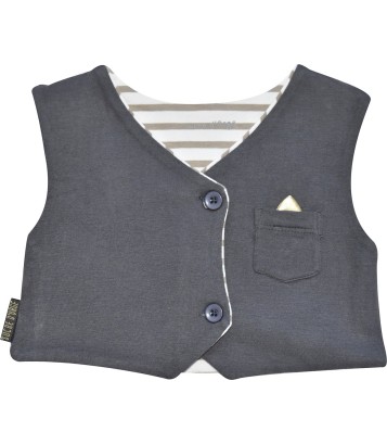 DARK GREY WAISCOAT Sucre Orge