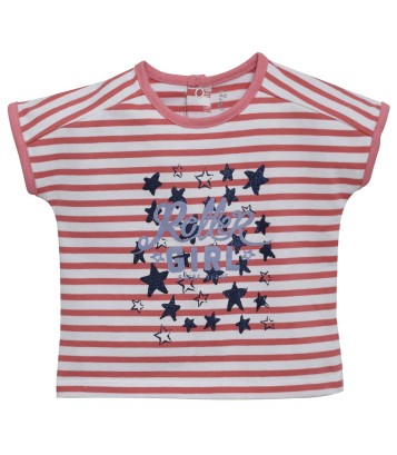 T-SHIRT RAYE ROSE Sucre d'Orge