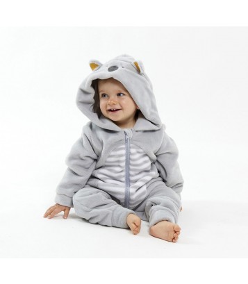 STRIPED HOODED OVERALL 2/8 YEARS Sucre Orge