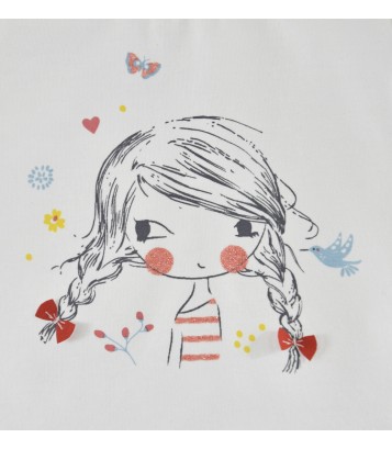 BABY T-SHIRT + SHORTS "LOVELY GIRL" Sucre Orge