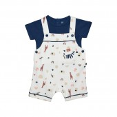 BABY TEE SHIRT SHORT OVERALLS GEORGES