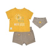 BABY TSHIRT SHORTS BIB LEO
