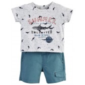 BABY SHORTS + PRINTED T-SHIRT "PACIFIC WAVE"