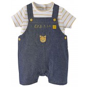 "JUNGLE" DUNGAREES + STRIPED T-SHIRT